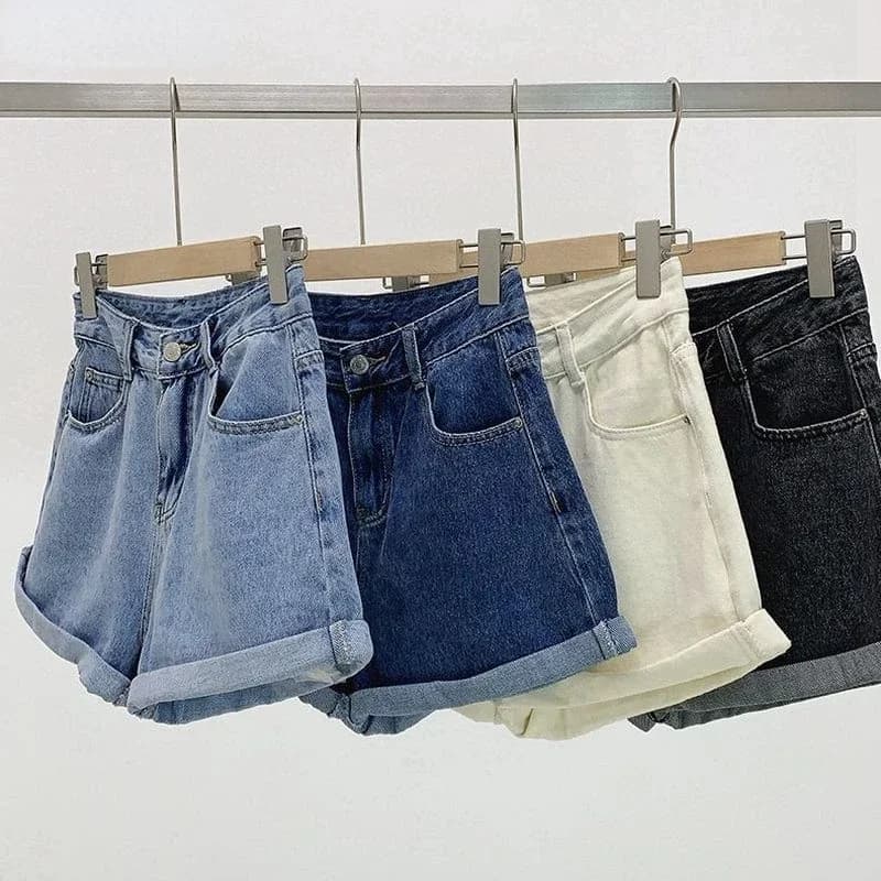 Shorts Women Denim Vintage Summer Basic Simple All-match Hot Sale High Waist Leisure Ladies Streetwear Chic Classic