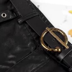 Korean version of women's autumn and winter wear leather shorts new high waist slim fashion Joker wide-leg PU leather shorts.