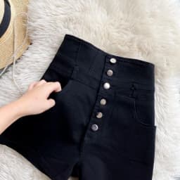 Streetwear Black Denim Shorts Women Fashion High Waist Hip Wrap Shorts Jeans Summer Korean Single Breasted Sexy Hot Short Pants