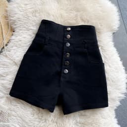 Streetwear Black Denim Shorts Women Fashion High Waist Hip Wrap Shorts Jeans Summer Korean Single Breasted Sexy Hot Short Pants