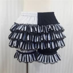 Women Lolita Bloomers Shorts Color Patchwork Ruffled Lace Hem Elastic Waist Pumpkin Pantalettes Sweet Gothic Cosplay Short Pants