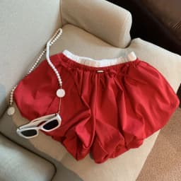 Neploe Sweet Spice Girls Bow Cloud Femme Pantalon Bud Ball Gown Short Slim Shorts All-match Ruched French Casual High Waist Pant