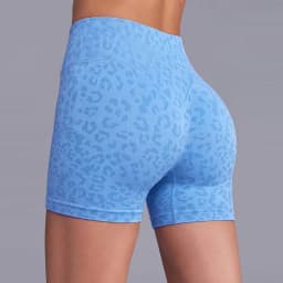 Women's High Waist Leopard Shorts Yoga Tights Casual Seamless Sporty Fitness Short Leggings Female Cycling Running Gym Shorts