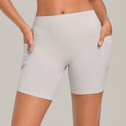 Elastic High Waist Casual Sport Short Leggings with Pocket Women Yoga Clothing Gym Fitness Shorts Female Running Short Tights