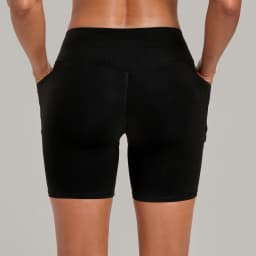 Elastic High Waist Casual Sport Short Leggings with Pocket Women Yoga Clothing Gym Fitness Shorts Female Running Short Tights