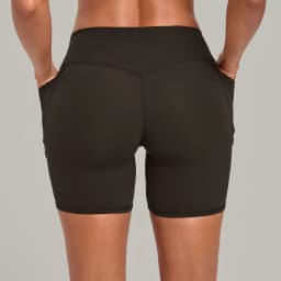 Elastic High Waist Casual Sport Short Leggings with Pocket Women Yoga Clothing Gym Fitness Shorts Female Running Short Tights