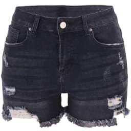 High Waist Shorts Ripped Straight Leg Casual with Summer Distressed High Stretch Streetwear Washed Distressed Wash Women Shorts
