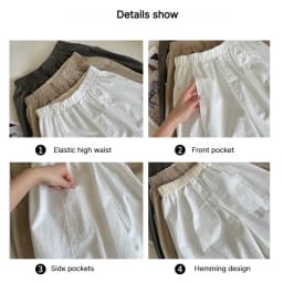 Loose Wide Leg Bermuda Shorts for Women Summer 2026 White High Waist Casual Shorts Woman Korean Oversized Knee Length Trousers