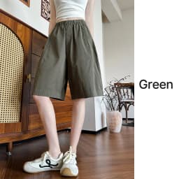 Loose Wide Leg Bermuda Shorts for Women Summer 2026 White High Waist Casual Shorts Woman Korean Oversized Knee Length Trousers