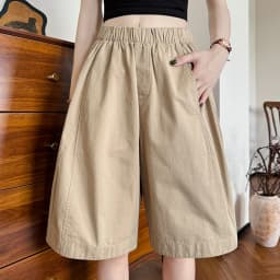 Loose Wide Leg Bermuda Shorts for Women Summer 2026 White High Waist Casual Shorts Woman Korean Oversized Knee Length Trousers