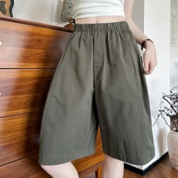 Loose Wide Leg Bermuda Shorts for Women Summer 2026 White High Waist Casual Shorts Woman Korean Oversized Knee Length Trousers