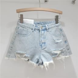 Denim Shorts for Women in The Summer of 2025 High Waisted and Slimming New Style Spicy Girl with Ripped Sexy Wide Leg Trousers