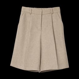 Fashion Thicken Warm Loose Pockets Female Faux Woolen Straight Shorts 2025 Autumn Winter High Waist Ladies Wide Leg Shorts N809