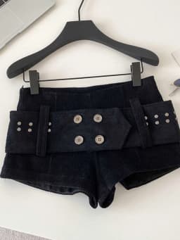 American Retro Corduroy Shorts Women Button Sashes Design Autumn Low Waist Sensual Streetwear Hot Girl Mini Shorts