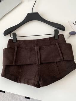 American Retro Corduroy Shorts Women Button Sashes Design Autumn Low Waist Sensual Streetwear Hot Girl Mini Shorts