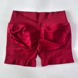 No Logo Women Back V Waist Yoga Shorts High Elastic Seamless Flex Scrunch Bum Workout Gym Shorts Yoga Booty Running Short Pants