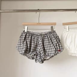 Womens Plaid Bubble Shorts Elastic Waist Bloomer Shorts Casual Short Pants Summer Streetwear