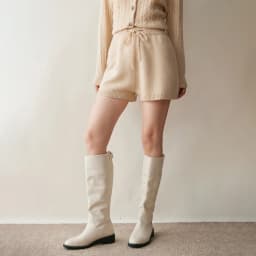 2025Autumn Winter Women 100% Cashmere Short Trousers Soft Comfortable High-Waist Knitted Pants Lady Cashmere Thicken Solid Short