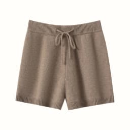 2025Autumn Winter Women 100% Cashmere Short Trousers Soft Comfortable High-Waist Knitted Pants Lady Cashmere Thicken Solid Short