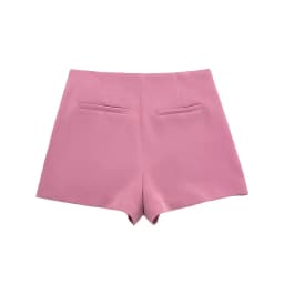 HXAO Women's Skirt Shorts 2024 Autumn Ladies Fashion Casual High Waist Elegant Beige Black Brown Pink Zip Up Skirt Pants Female