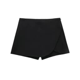 HXAO Women's Skirt Shorts 2024 Autumn Ladies Fashion Casual High Waist Elegant Beige Black Brown Pink Zip Up Skirt Pants Female
