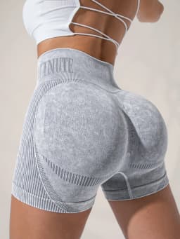 Women Sand Wash High Waist Tummy Control Butt Lifting High Stretch Slim Yoga Shorts Wear Outside Run Gym Workout Sports Pants