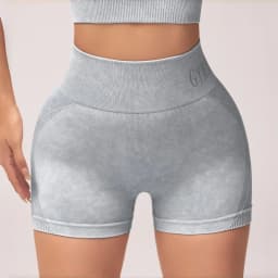 Women Sand Wash High Waist Tummy Control Butt Lifting High Stretch Slim Yoga Shorts Wear Outside Run Gym Workout Sports Pants
