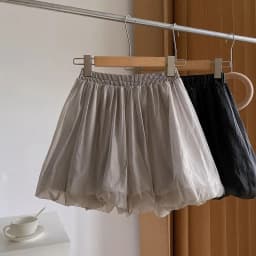 2026 Summer High Waist A Line Wide Leg Puffed Shorts Skirt Chiffon Casual Loose Fit Flowy Boho Style