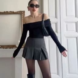 HXAO Pleats Skirt Shorts Summer Y2K Grey Skort For Women Black Mini Skirt Pants Woman Fashion Mid Waist Casual Shorts Skirt