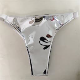 Shiny Sexy Women's Micro Shorts Nightclub Slim Patent Leather Glossy Tiny Short Panties for Dancer Stage Performances Low Rise