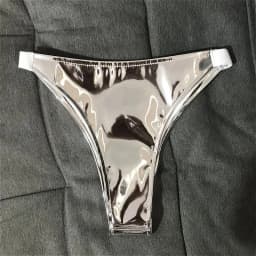 Shiny Sexy Women's Micro Shorts Nightclub Slim Patent Leather Glossy Tiny Short Panties for Dancer Stage Performances Low Rise