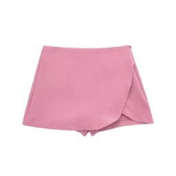 HXAO Short Mujer Casual High waist Mini shorts skirt Women 2024 Beige Khaki Black White Asymmetric Shorts Skirt