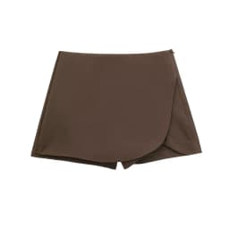 HXAO Short Mujer Casual High waist Mini shorts skirt Women 2024 Beige Khaki Black White Asymmetric Shorts Skirt