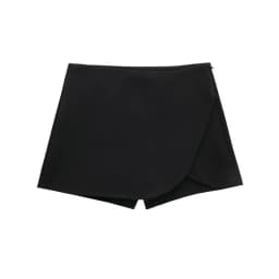 HXAO Short Mujer Casual High waist Mini shorts skirt Women 2024 Beige Khaki Black White Asymmetric Shorts Skirt