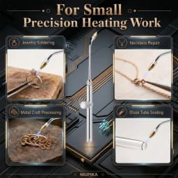 NIUPIKA Jewelry Soldering Torch Precision Gas Welding Gun for Hydrogen Oxygen Flame Machine Gold Silver Necklace Ring Repair Too