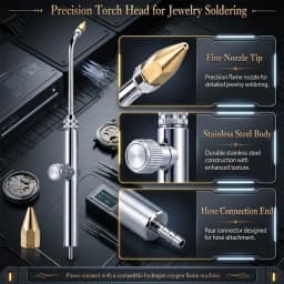 NIUPIKA Jewelry Soldering Torch Precision Gas Welding Gun for Hydrogen Oxygen Flame Machine Gold Silver Necklace Ring Repair Too