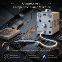 NIUPIKA Jewelry Soldering Torch Precision Gas Welding Gun for Hydrogen Oxygen Flame Machine Gold Silver Necklace Ring Repair Too