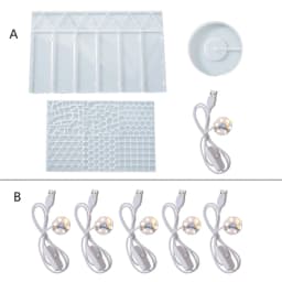 Light Silicone Mold DIY Pen Holder Makeup Holder Epoxy Casting Molds for Jewelry DIY Making Craft Mosaic Storage Box