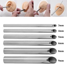 Body Piercing Tool Piercing Receiving Tube 1Pcs Stainless Steel for Ear Navel Tongue Piercing Work