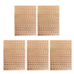 5 Sheets Letter Sticker Alphabet Sticker Self Adhesive Copper Letter Stickers