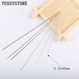50pcs Various Lengths Of Elongated Metal Beading Needles For Jewelry Making Tools Threading Cord Tool