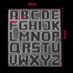 English Alphabet Epoxy Resin Molds Letter UV Resin Mold Silicone For DIY Jewelry Making Findings Supplies Casting Molds