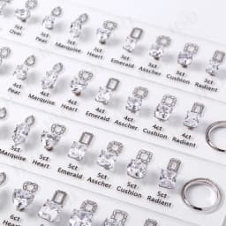 HMJ Jewelry Tools Caliper Diamond Carat Size Shape Customize Comparison Magnetic Ring Gem Base 10 Cuts 0.5-6CT for Jewelry Store