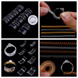 8/10pcs Transparent Spiral Based Ring Tools Spring Coil Ring Size Adjuster Guard Tightener Reducer Resizing Tool For Jewelry