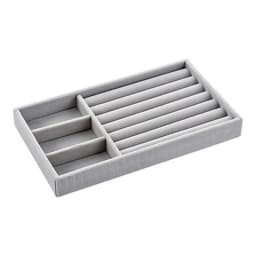Fashion Portable Velvet Jewelry Storage Tray Ring Necklace Display Organizer Box Holder Earring Jewelry Showcase Drawer Storage