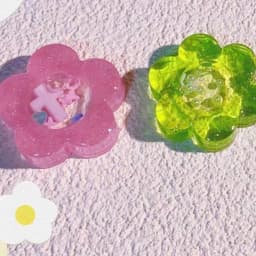 Shiny Glossy Silicone Decoration Molds Flower Ornament Keychain Mold DIY Pendant Jewelry Epoxy Resin Crafting Molds