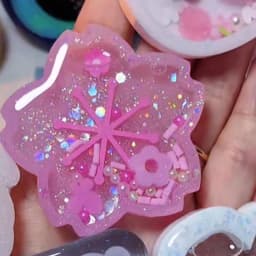 Shiny Glossy Silicone Decoration Molds Flower Ornament Keychain Mold DIY Pendant Jewelry Epoxy Resin Crafting Molds