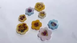 Shiny Glossy Silicone Decoration Molds Flower Ornament Keychain Mold DIY Pendant Jewelry Epoxy Resin Crafting Molds