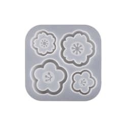 Shiny Glossy Silicone Decoration Molds Flower Ornament Keychain Mold DIY Pendant Jewelry Epoxy Resin Crafting Molds