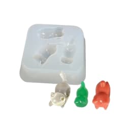 Three Cats Pendant Mold Handmade Jewelry Charm Mould Silicone Accessory Mould F3MD